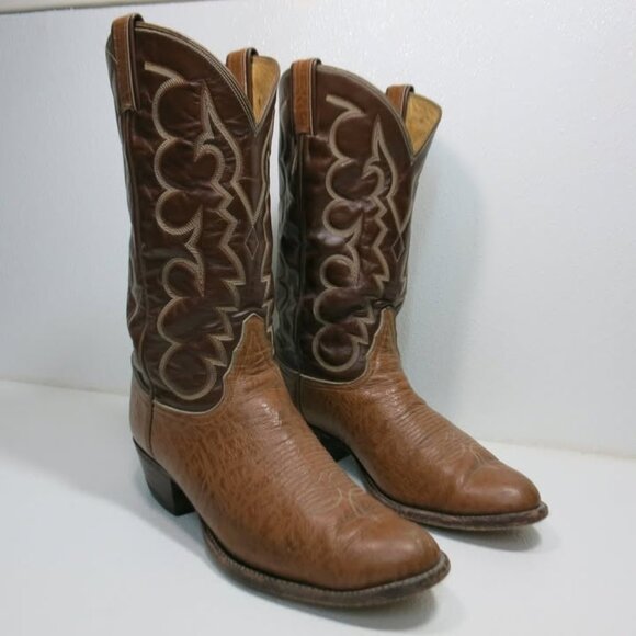 Tony Lama Western Kicker Cowboy Boots Leather Footwear Made in USA 9.5 EEE - Picture 7 of 7
